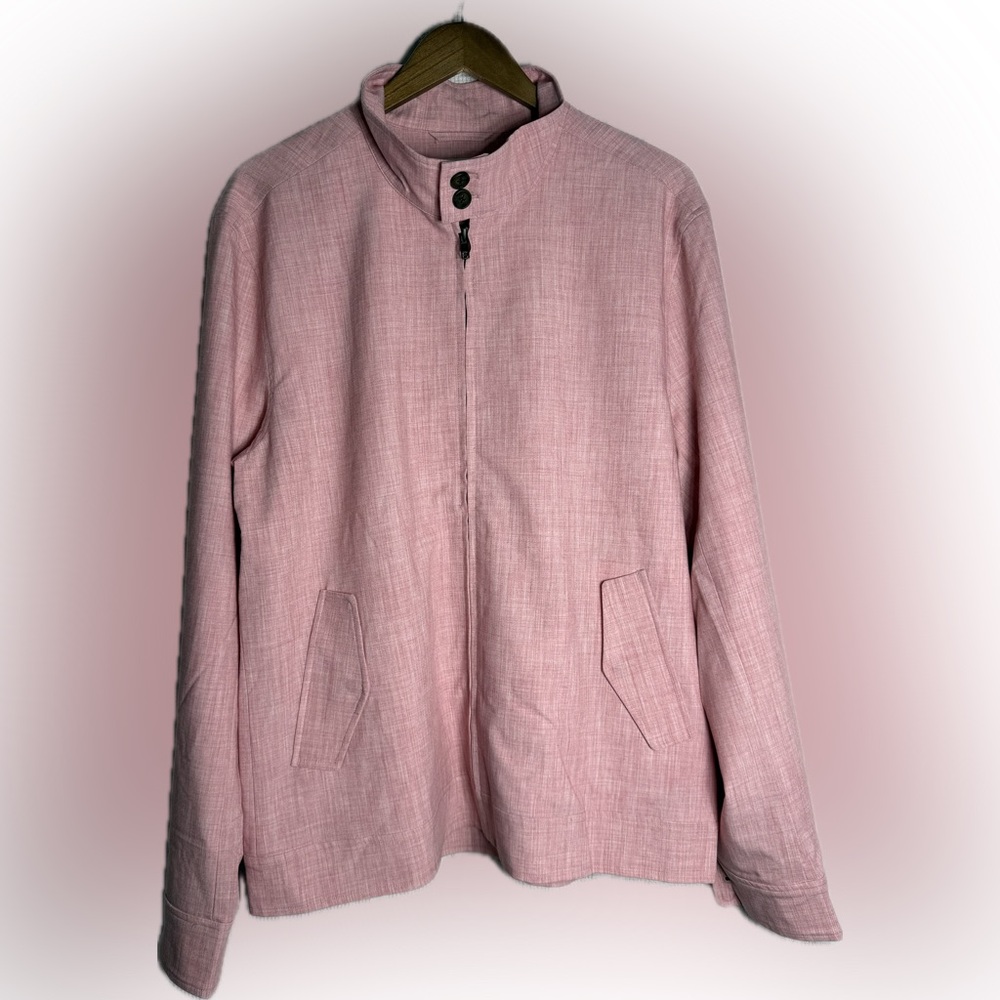 Hawker Rye Lightweight Stand Collar Jacket in Dusty Pink
